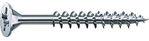 SPAX Universalschraube, 5,0 x 120 mm, 200 Stück, Kreuzschlitz Z2, Senkkopf, Vollgewinde, 4CUT, WIROX A3J, 1081010501205