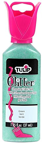 Tulip Dimensional Fabric Paint, 1.25oz Glitter Green, One Size
