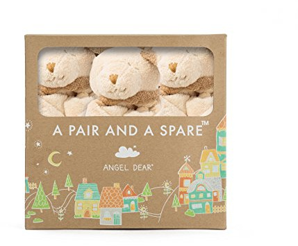 Angel Dear - Light Brown Puppy, Pair and A Spare Blankie Set