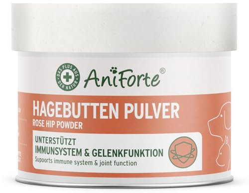 AniForte Rosehip Fruit Powder 250g for Dogs, Cats and Pets, High Strength Joint Support Supplement, Rich in Vitamins A C E, Beta-Carotene, Flavanoids and beneficial Fatty Acids