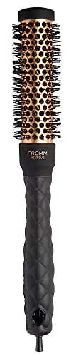 Fromm Heat Duo Copper x Ceramic 1 Round Brush for Expert Blowouts and Faster Hair Drying, Roller Hairbrush for Anti-static Styling, Smoothing, Straightening and Shine