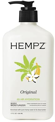 Hempz Original, Natural Hemp Seed Oil Body Moisturizer with Shea Butter and Ginseng, Original Scent, Floral Banana, 17 Fl.Oz ( Packaging may vary )
