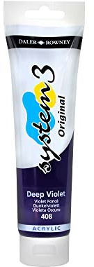 Daler-Rowney System3 Acrylic Paint, Plastic Tube, 5.07oz - 150 ml, Deep Violet