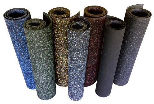 Rubber-Cal 03-100-WEB-AB-02 Elephant Bark Rubberized Flooring, All Black, 3/16-inch x 4 x 2-Feet