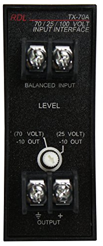 RADIO DESIGN LABS TX-70A AUDIO TRANSFORMER RDL 25V/70V IN TO LINE LEVEL