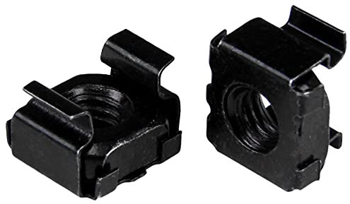 StarTech.com Écrou cage M6 - Pack de 50 - Écrous cage M6 de montage pour rack et armoire serveur - Noir (CABCAGENUT6B)