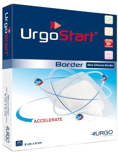 Urgostart Border 12x12 cm Schaumstoffwundverband