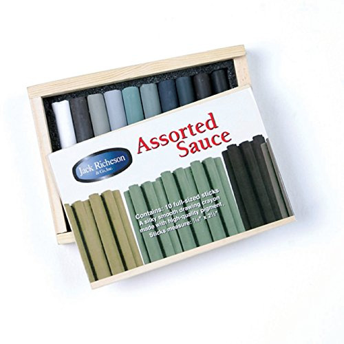 Jack Richeson 19311 10 Sticks Yarka Sortiert Sauce in Einer Holz Box