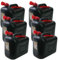BAUPROFI 6er Set: 6X Benzinkanister KKS 20 PE schwarz 20 Liter Kraftstoffkanister 20L