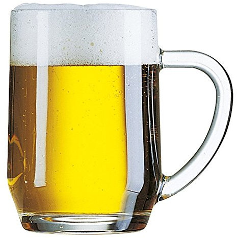 Arcoroc Confezione 3 Boccali Birra con Manico 56 cl - Boccale BROCCA GIARA GIARRA Linea Haworth Mug Calice Birra Classico