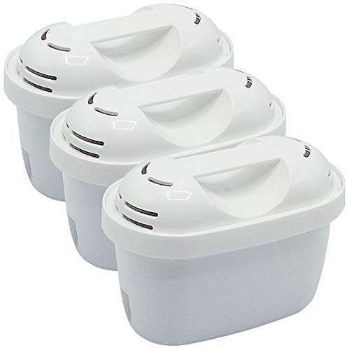 Rosenstein & Söhne Wasserfilter: 3er-Set Filterkartuschen für Brita Maxtra & kompatible Systeme, oval (Wasserfilter Kartuschen, Wasserkartuschen, Espresso)