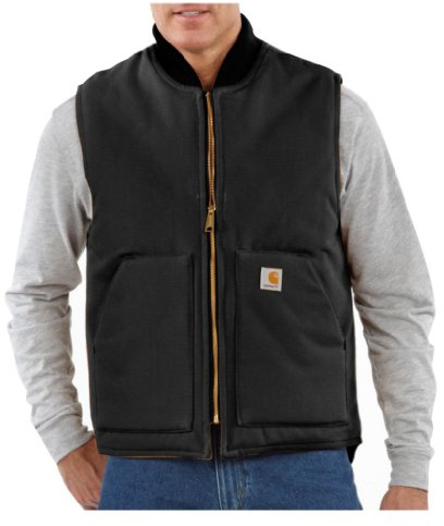 Carhartt herr ARCTIC Carhartt Avslappnad passform fast anka isolerad ribbkrage väst