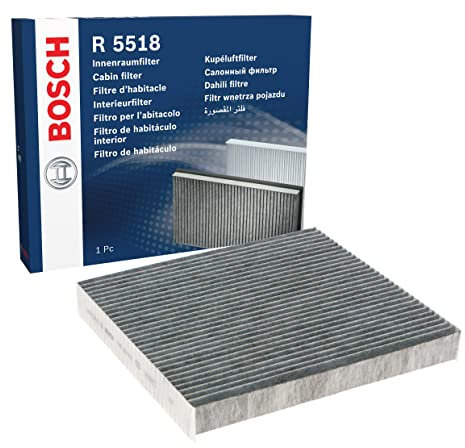 Bosch R5518 Activated Carbon Cabin Filter, Replacement Filter - Against Unpleasant Smells, Pollen and Dust for Cleaner Air Inside the Vehicle