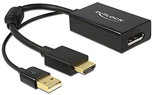 DELOCK Adapterkabel HDMI-A Stecker > Displayport 1.2 Buchse schwarz
