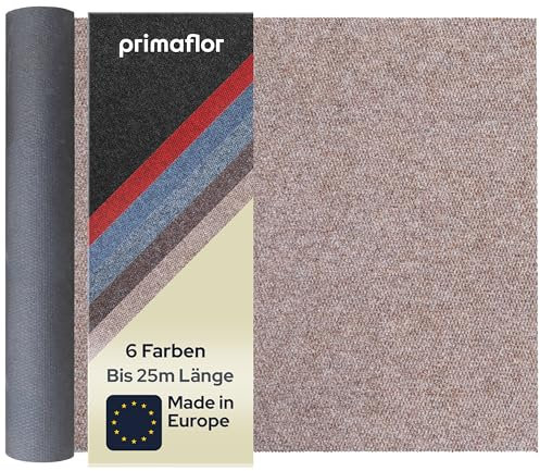 Primaflor Sauberlauf - PICOLLO, Beige, 1,00m x 1,00m, Rutschfester Schmutzfangläufer Meterware, Robuster Küchenläufer nach Maß, Zuschneidbarer Teppichläufer, Eingangsmatte für Flur und Windfang