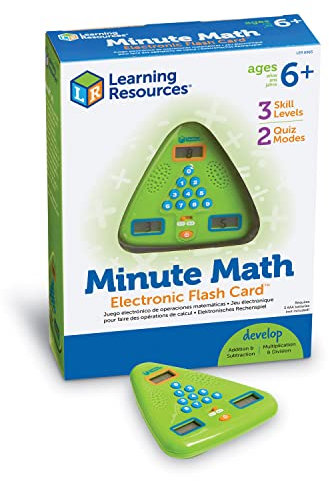 Learning Resources Minute Math- Elektronisches Mathe-Spiel, konzentrationsspiele, mathe rätsel & rechenspiele, mathe 1. klasse, schulanfang/mathe geschenke & schultüte füllung, lerncomputer ab 6 jahre