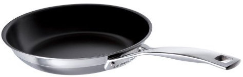 Le Creuset Antihaftbeschichtete Bratpfanne aus 3-ply Edelstahl, Ø 20 cm, Für alle Herdarten inkl. Induktion geeignet, Silber, 96201320001000