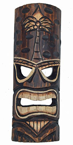 Interlifestyle Tiki Wandmaske 30cm im Hawaii Style Maske Holzmaske Osterinsel