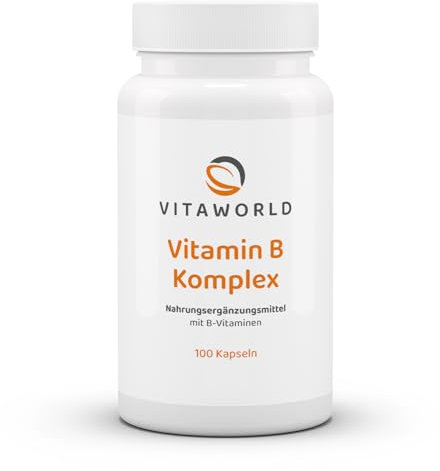 vitaworld Vitamin B Komplex, alle wichtigen B-Vitamine in einer Kapsel, vegan, 100 Kapseln