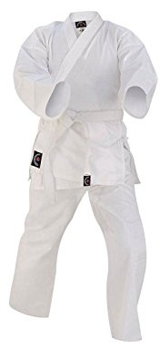 Prime sport, kimono junior karate per bambini, abbigliamento 100% cotone, colore bianco con cintura bianca inclusa, White