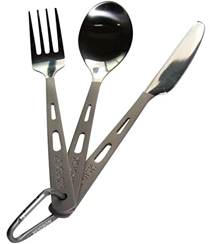 Relags Besteck Nordisk Titanbesteck - 3er Set, Silber, One Size, 150906