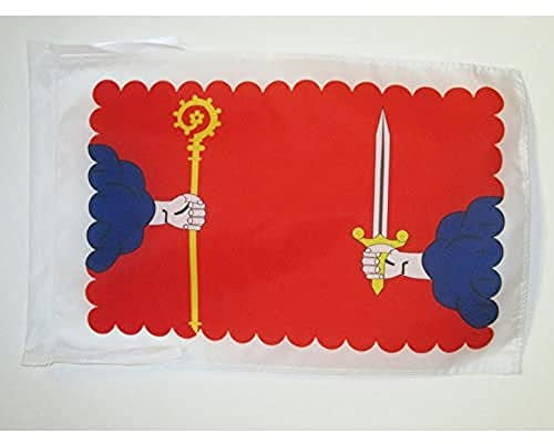 AZ FLAG - Drapeau Haute-Loire - 45x30 cm - Pavillon Département Altiligérien 100% Polyester Avec Deux Cordelettes - 20g