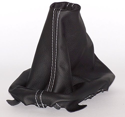 myshox b Soufflet de levier de vitesse en cuir véritable pour Mercedes W203 (2000–2004) Coutures blanches