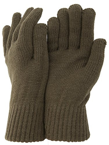 CLEARANCE - Mens Thermal Knitted Winter Gloves (One Size) (Bottle Green)