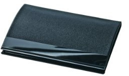 Wedo 2056501 Visitenkartenetui Shadow (Lederoptik und Gunmetal-Oberfläche für Karten, Größe 90 x 57 mm), Schwarz