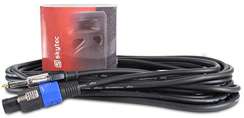 Skytec PD Connex CX2710 10m Speaker Cable - NL2 to 6.35mm Jack, Heavy Duty Audio Speaker Leads for Professional Sound, Ideal for PA Systems, Stage, and Live Events
