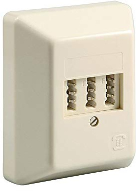 Goobay 50265 3x Prese da Parete TAE-NFF, Beige