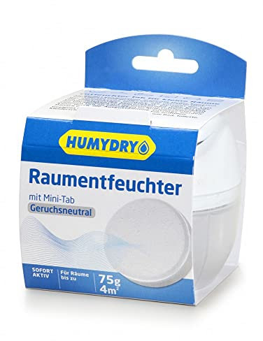 HUMYDRY Luftentfeuchter Duplo 75g Geruchsneutral | funktioniert ohne Strom und ohne Batterien | für kleine Räume | sorgt für ein optimales Feuchtigkeitsgrad
