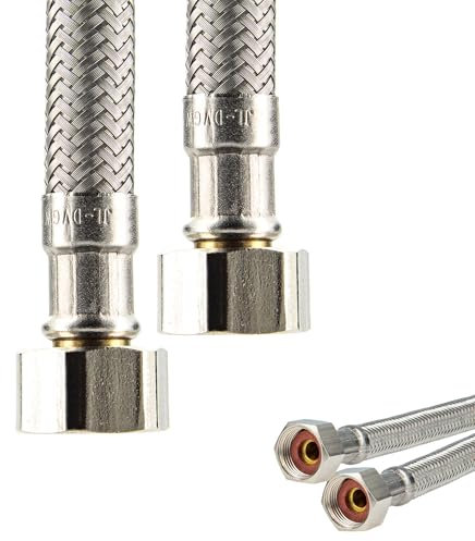 tecuro Tuyau de raccordement DN 8 IG x IG - Pour installation sanitaire KTW-A- DVGW (3/8 x 3/8 x 800 mm)