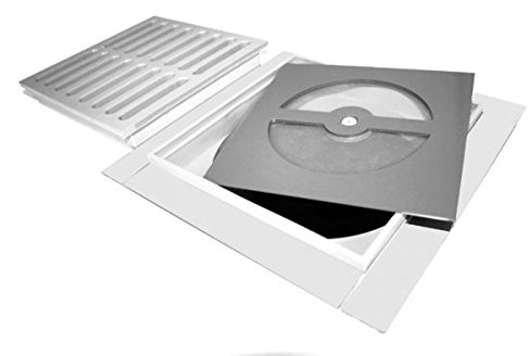 Geruchsverschluss für Bodenablauf Größe 150 x 150 mm Superflach nur 3 mm Einbautiefe mit horizontaler Membran