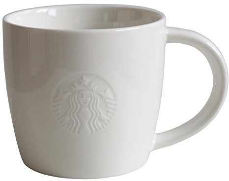 Starbucks white coffee cup, “For Here” series, 8 oz