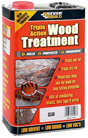 Everbuild LJUN25 Triple Action Wood Treatment, Clear, 25 Litre