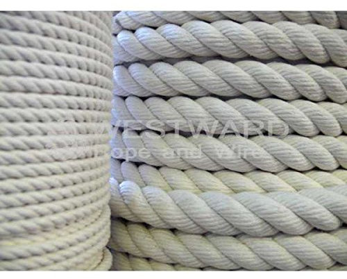 Westward Ropes Natural Rope - Natural Cotton Rope 24mm x 3 Metres
