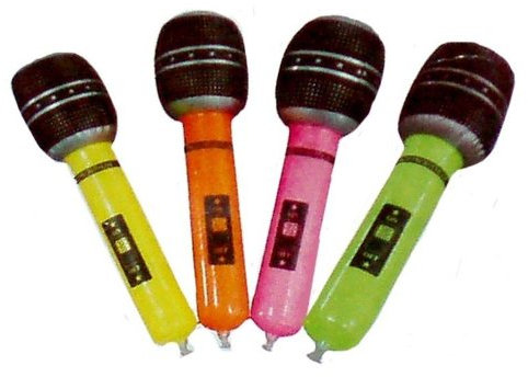 Toyland 1 x Party Time Aufblasbare 40cm Grün Neon Coloured Mikrofon [Spielzeug]