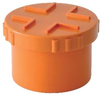 Tappi a vite in PVC rosso 100mm per tubi di scarico