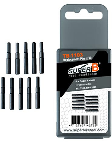 SuperB TB-1103 Ersatzpin-Set Für Kettennieter, Schwarz, One Size