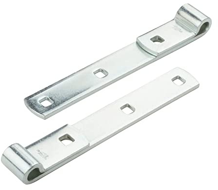National Hardware N130-054 290BC Screw Hook/Strap Hinges in Zinc plated, 2 pack, 8 Inch