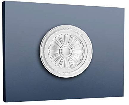 Deckenrosette mit grafischer Blume R14