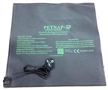 Petnap 50cm x 50cm horticultural electric warming heat mat seed tray rooting germination propagator