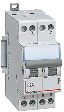 Interrupteur-inverseur modulaire double va-et-vient 400V~ - 2 modules