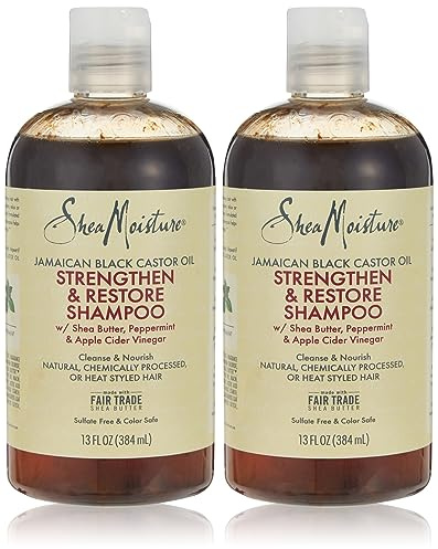 Shea Moisture Jamaican Black Shampoo Strengthen/Grow 13oz (2 Pack)