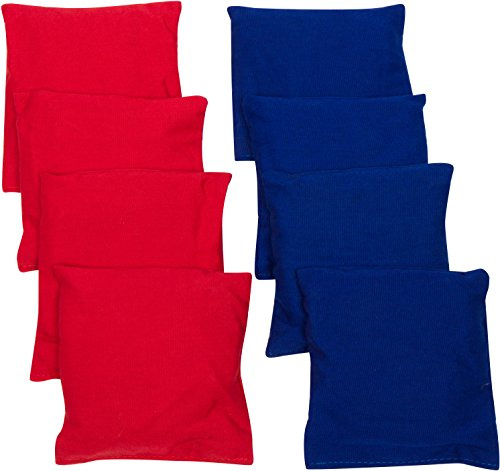 Trademark Innovations Bbag-6x6-redbu Lot de 8 poufs de Cornhole pour débutant 15,2 cm (Rouge, Bleu) Mixte, 6 