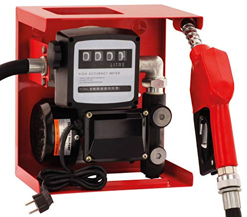 BLUREA Elektrische Dieselpumpe selbstansaugend 230V Komplett Set, automatische Zapfpistole mit Drehgelenk, 4m Schlauch, Zählwerk, bequemes Tanken mit 60l/min Dieselförderung