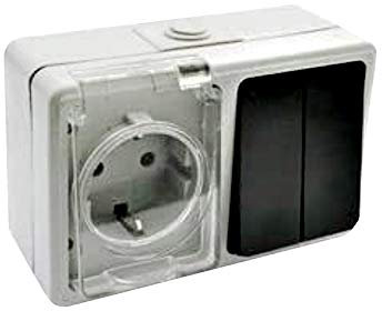 DH BASE SCHUKO+DOBLE CONMUTADOR ESTANCO.