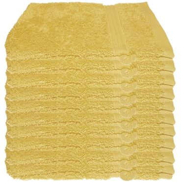 Julie Julsen 10er Pack Waschlappen 23 Farben erhältlich weich und saugstark 500gsm Öko Tex Gelb 15 x 21 cm
