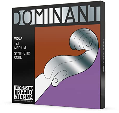 Thomastik-Infeld - Dominant 141st - Juego de 4 cuerdas - Viola - D Alu 4/4 - Fuerte - Tensión 22,4kg/49,4lbs